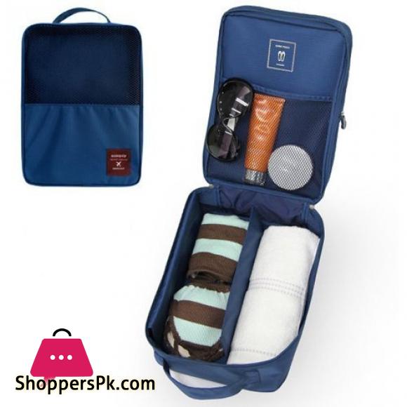 3 Layers Shoe Storage Bag Waterproof Travel Shoes Case Boots Organizer - Multi Color