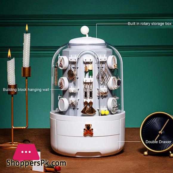 360 Rotating Makeup & Jewelry Organizer Storage Box
