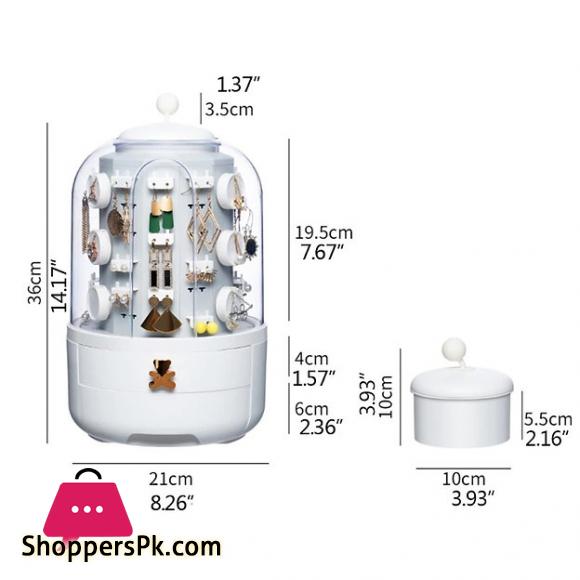 360 Rotating Makeup & Jewelry Organizer Storage Box