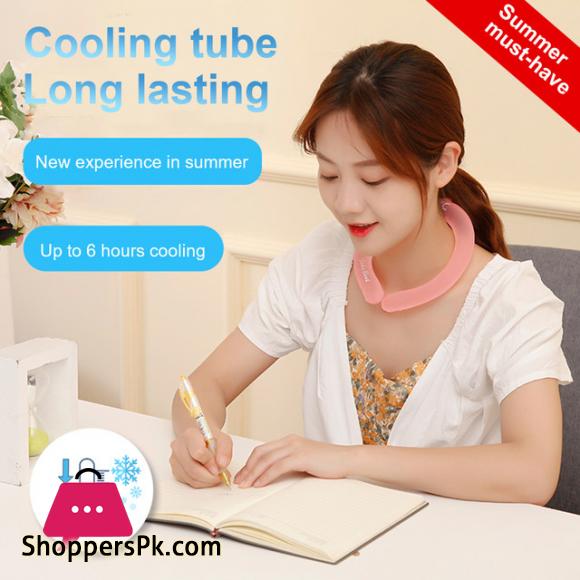 Neck Cooling Tube Portable Summer Neck Cooling Ring 6Hrs Long Lasting Neck Cooling Wrap Handsfree lce Pack for lndoor Outdoor