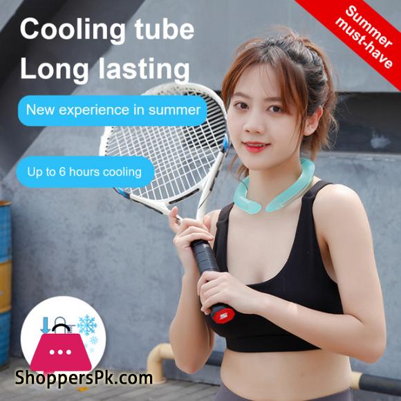Neck Cooling Tube Portable Summer Neck Cooling Ring 6Hrs Long Lasting Neck Cooling Wrap Handsfree lce Pack for lndoor Outdoor