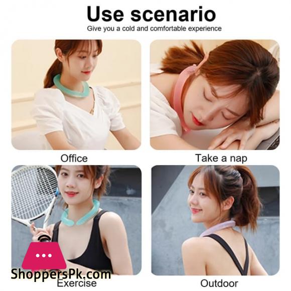 Neck Cooling Tube Portable Summer Neck Cooling Ring 6Hrs Long Lasting Neck Cooling Wrap Handsfree lce Pack for lndoor Outdoor