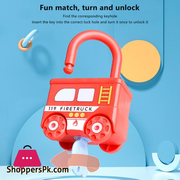 Number Recognition Matching Lock and Key Train Set – 6 pieces