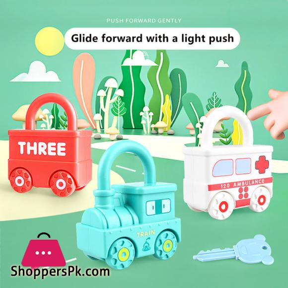 Number Recognition Matching Lock and Key Train Set – 6 pieces