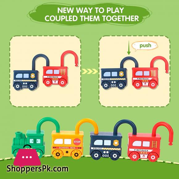Number Recognition Matching Lock and Key Train Set – 6 pieces