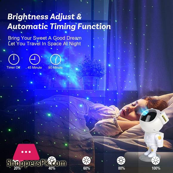 Star Astronaut Projector Galaxy Light Projector for Bedroom Starry Night Light Projector with Timer Ocean Wave Projector for Kids Adults Ceiling Room Decor