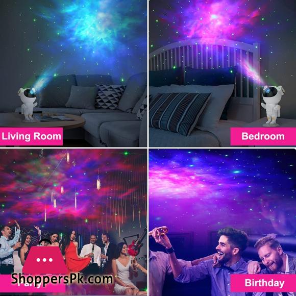 Star Astronaut Projector Galaxy Light Projector for Bedroom Starry Night Light Projector with Timer Ocean Wave Projector for Kids Adults Ceiling Room Decor