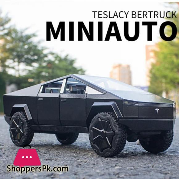 1:24 Scale Tesla Cybertruck Model Toy Pull Back Pick-Up Truck with Sound and Light