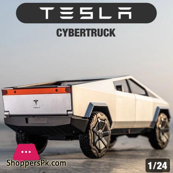 1:24 Scale Tesla Cybertruck Model Toy Pull Back Pick-Up Truck with Sound and Light