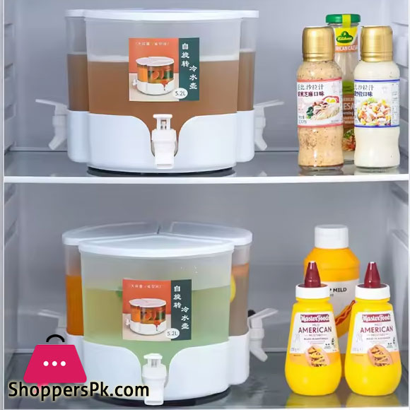 3 Grid Beverage Dispenser with Rotating Drink Jug Bucket High Capacity Detachable Juice Jug for Home Party Use