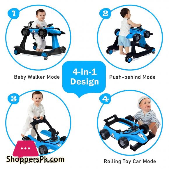 Baby F1 Formula Racing Car Baby Walker Baby Walker Foldable Activity Walker For 6–18 Months