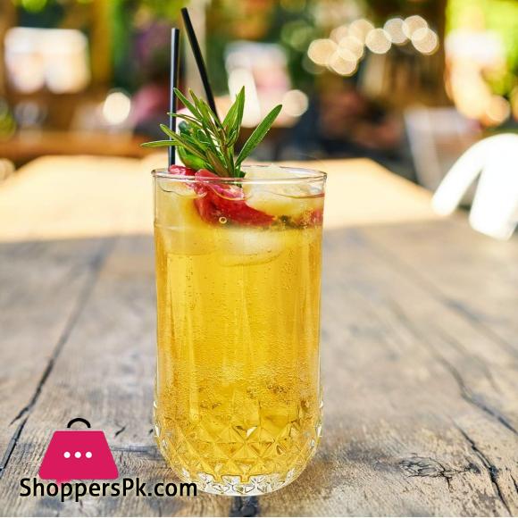 Blinkmax High Ball Tumblers with Crystal Cut Base