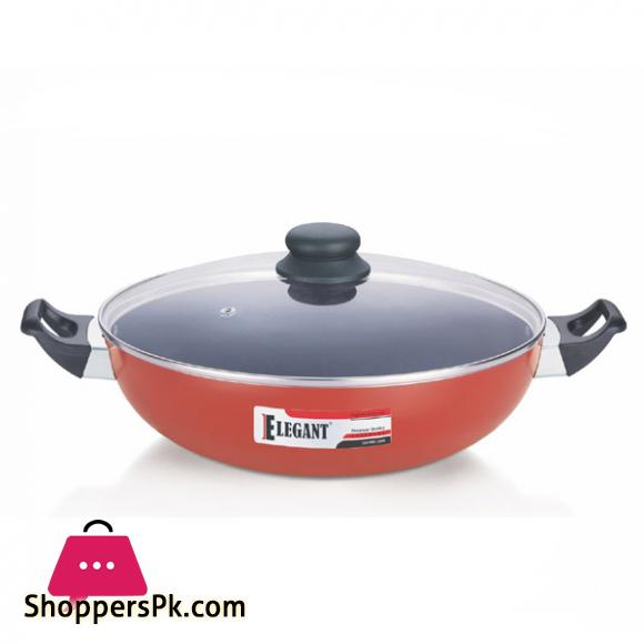 Elegant Prima Double Handle Wok with Glass Lid 40 CM – EK678640