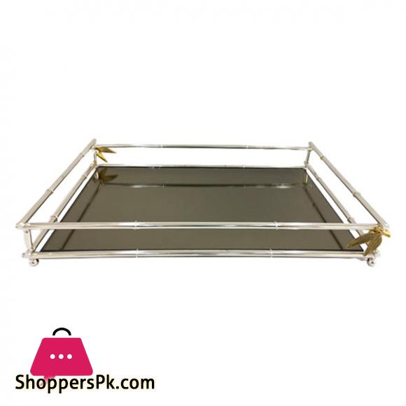 Orchid Rectangular Mirror Serving Tray - WB595