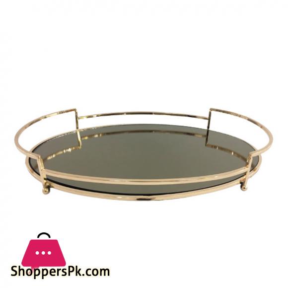 Orchid Round Mirror Serving Tray - WB579