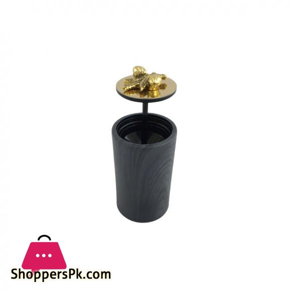 Orchid Tooth Pick Holder Black & Gold - WB751
