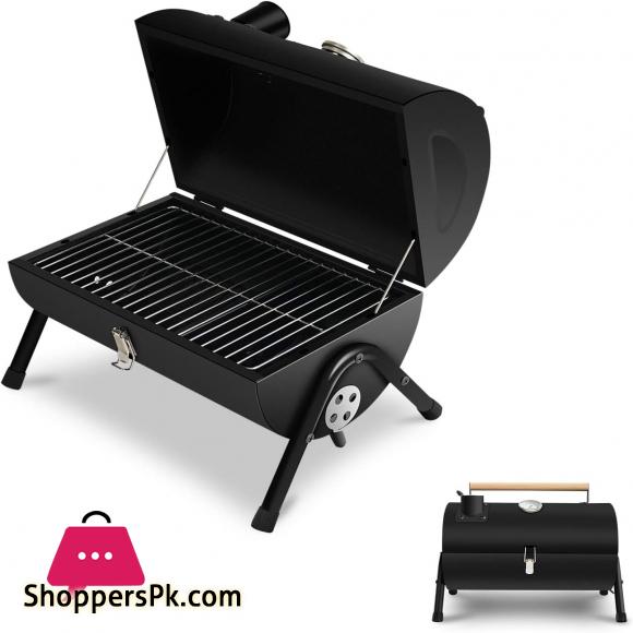 Portable Charcoal Grill Mini BBQ Grill for Outdoor Cooking Camping and Picnic Black