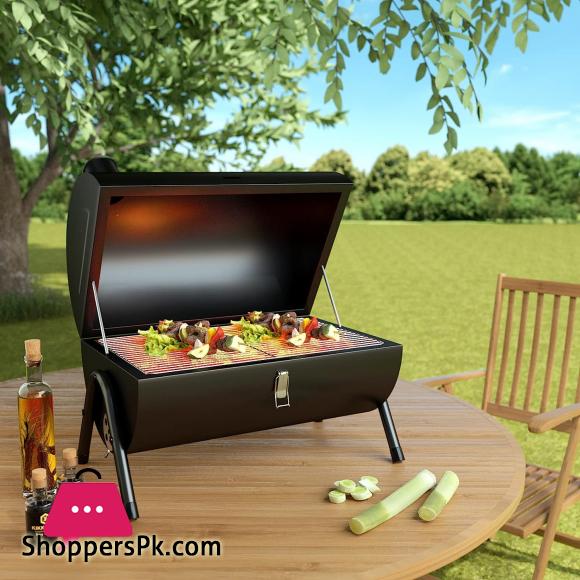 Portable Charcoal Grill Mini BBQ Grill for Outdoor Cooking Camping and Picnic Black