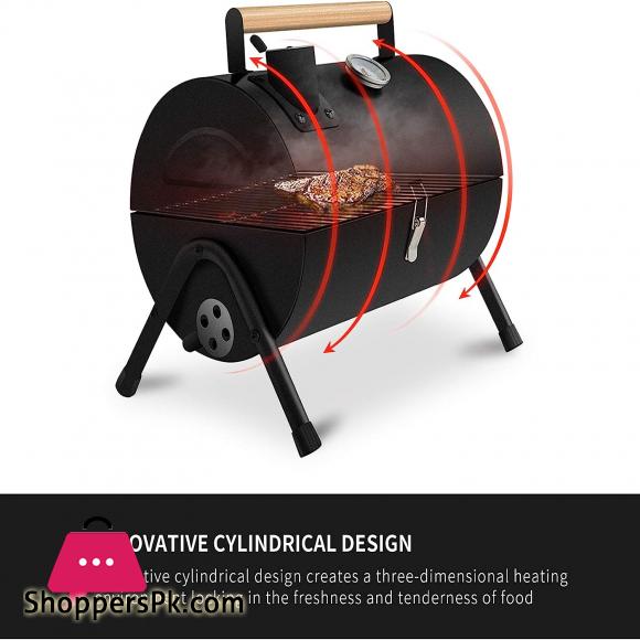 Portable Charcoal Grill Mini BBQ Grill for Outdoor Cooking Camping and Picnic Black