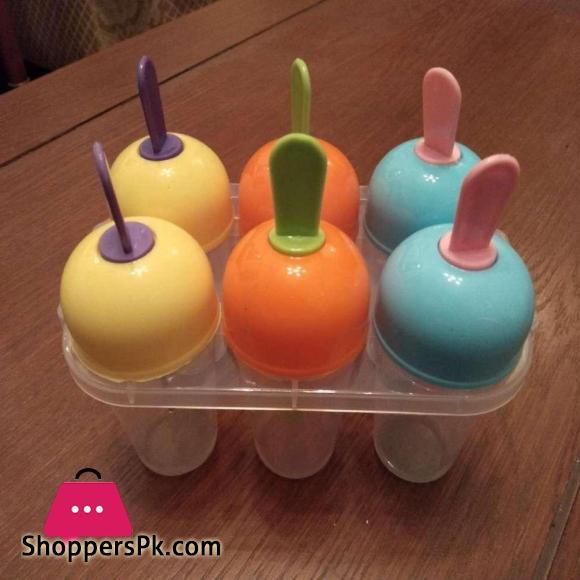 Reusable Ice Cream Maker Ice Lolly Molds Set pack of 6