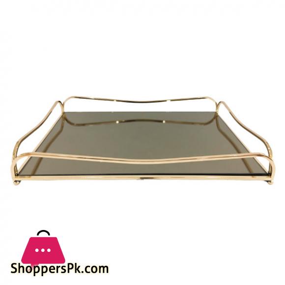 Orchid Rectangular Mirror Serving Tray - WB577