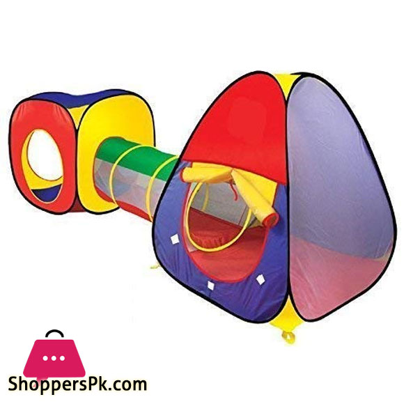 Adventure 3 Piece Indoor & Outdoor Childrens Playhouse Ball Pit Play Shuttle Tunnel & Tent - A999-53