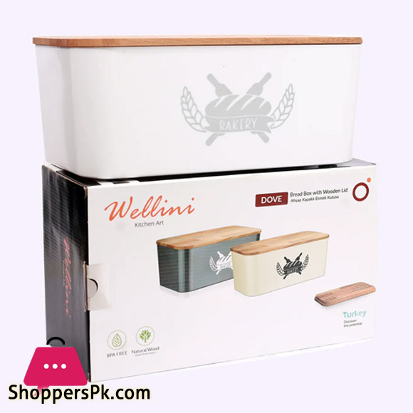 Dove Bread Box with Wood Top W01
