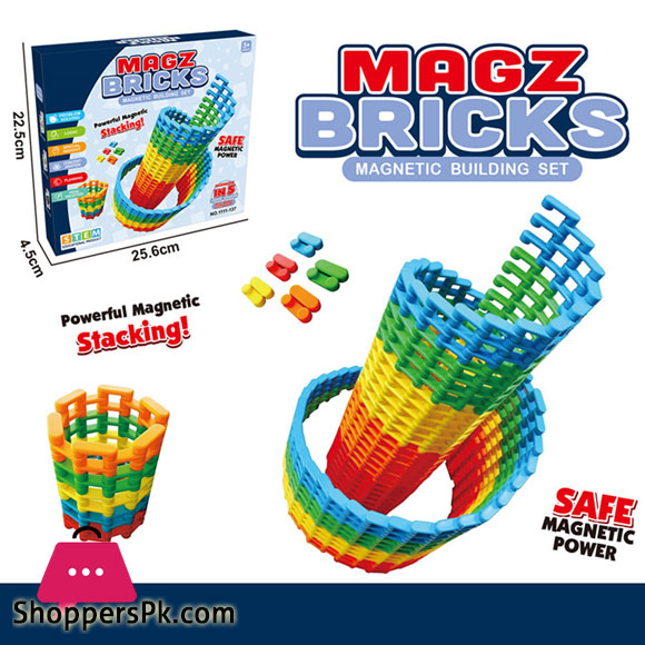 Magz-Bricks 60 Piece Magnetic Building Set, Magnetic Building Blocks Offered Exclusively by Magz