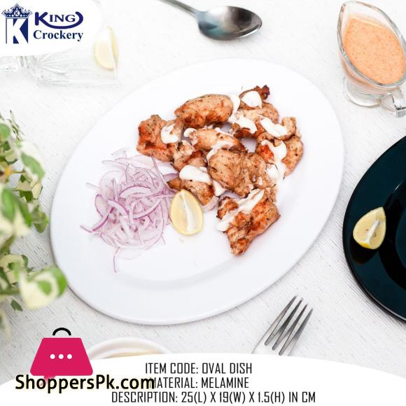 King Melamine Oval Dish 10 Inch - Serving Dish - Melamine Material