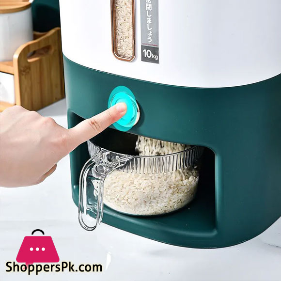 10-Kg Multi-Function Rice Bucket Large-Capacity Press-Sealed Rice Tank Household Kitchen Dry Rice Food Container Storage Bin
