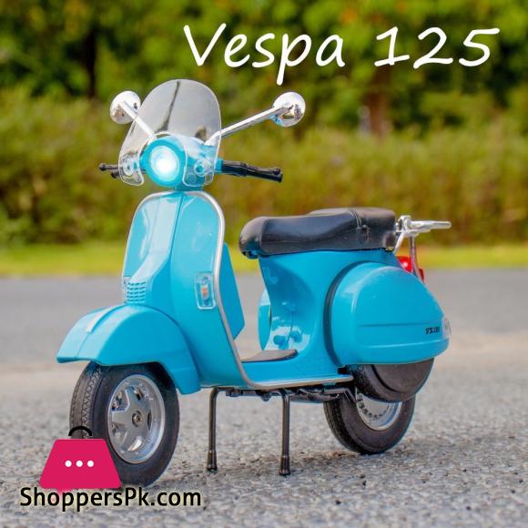 1:10 vespa Motorcycle Model Toys With Sound Light Simulation