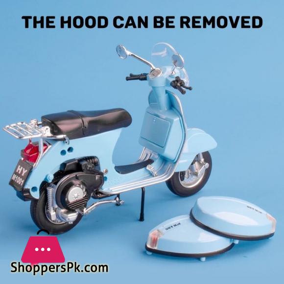 1:10 vespa Motorcycle Model Toys With Sound Light Simulation
