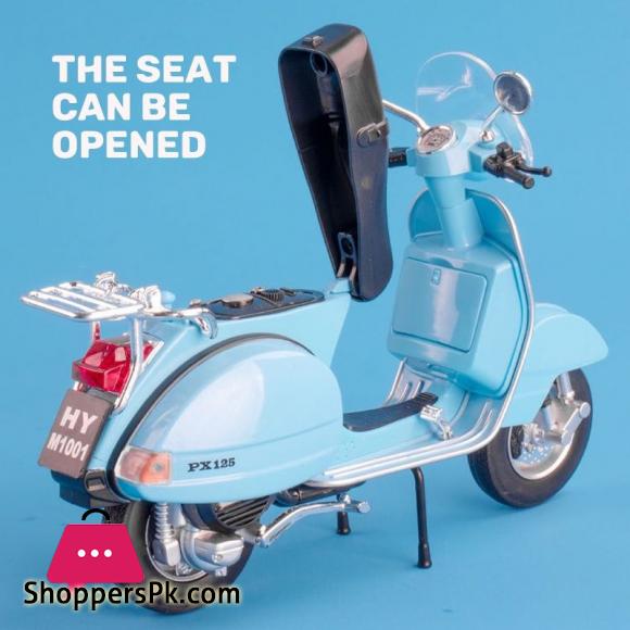 1:10 vespa Motorcycle Model Toys With Sound Light Simulation
