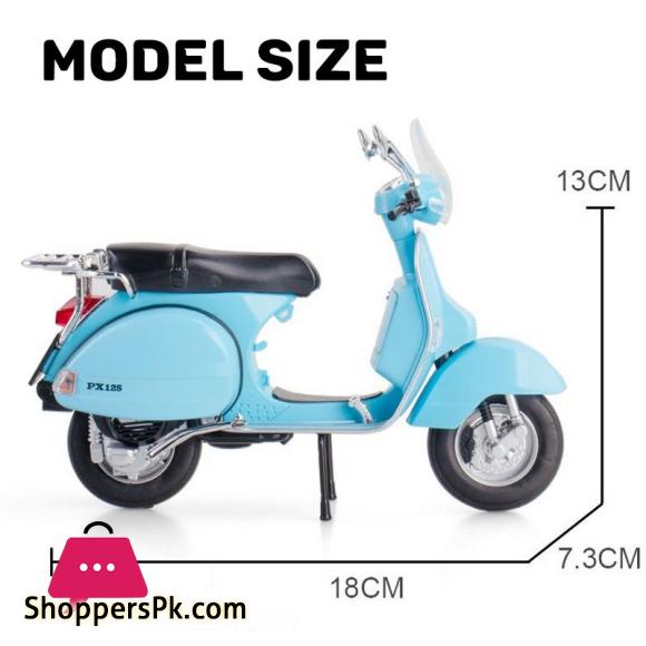 1:10 vespa Motorcycle Model Toys With Sound Light Simulation