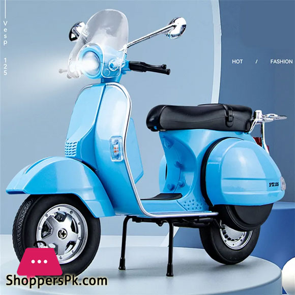1:10 vespa Motorcycle Model Toys With Sound Light Simulation