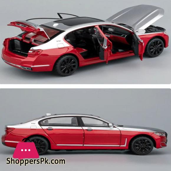 1:24 BMW THE 7 760LI High Simulation Diecast Metal Alloy Model car Sound Light Pull Back