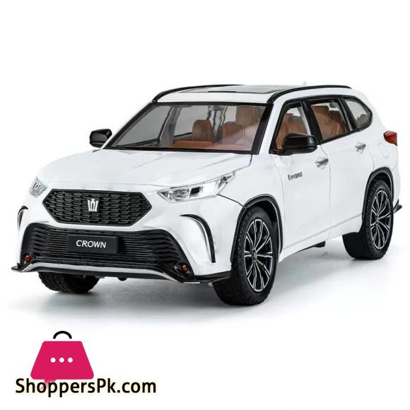 1:24 Crown KLUGER SUV Alloy Car Model Diecast Metal Toy Off-road Vehicles High Simulation Sound and Light