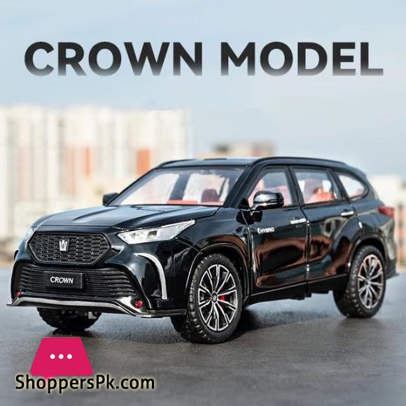 1:24 Crown KLUGER SUV Alloy Car Model Diecast Metal Toy Off-road Vehicles High Simulation Sound and Light