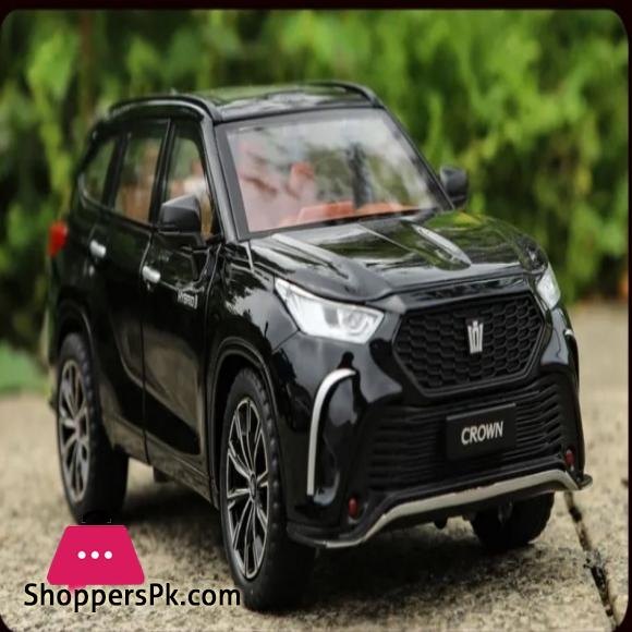 1:24 Crown KLUGER SUV Alloy Car Model Diecast Metal Toy Off-road Vehicles High Simulation Sound and Light