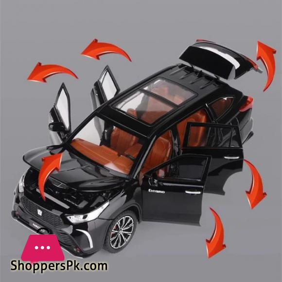 1:24 Crown KLUGER SUV Alloy Car Model Diecast Metal Toy Off-road Vehicles High Simulation Sound and Light