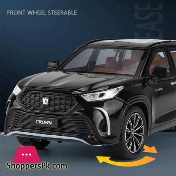 1:24 Crown KLUGER SUV Alloy Car Model Diecast Metal Toy Off-road Vehicles High Simulation Sound and Light