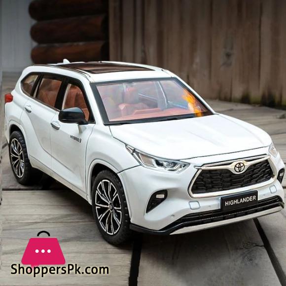 1:24 Highlander SUV Alloy Die Cast Toy Car Model Sound and Light Pull Back