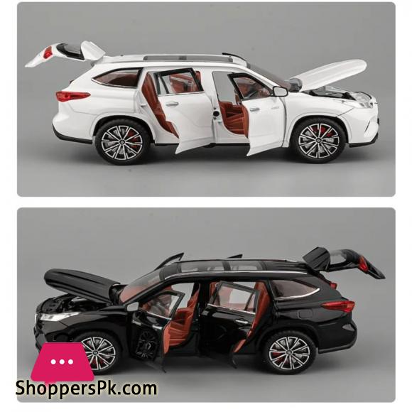 1:24 Highlander SUV Alloy Die Cast Toy Car Model Sound and Light Pull Back