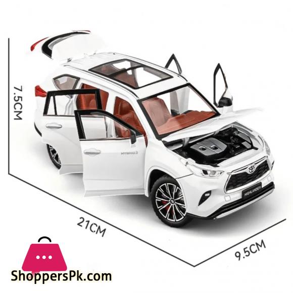 1:24 Highlander SUV Alloy Die Cast Toy Car Model Sound and Light Pull Back