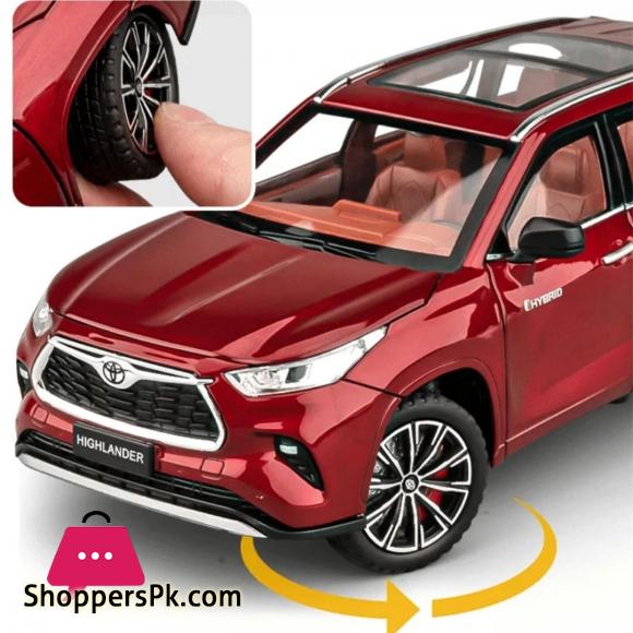 1:24 Highlander SUV Alloy Die Cast Toy Car Model Sound and Light Pull Back
