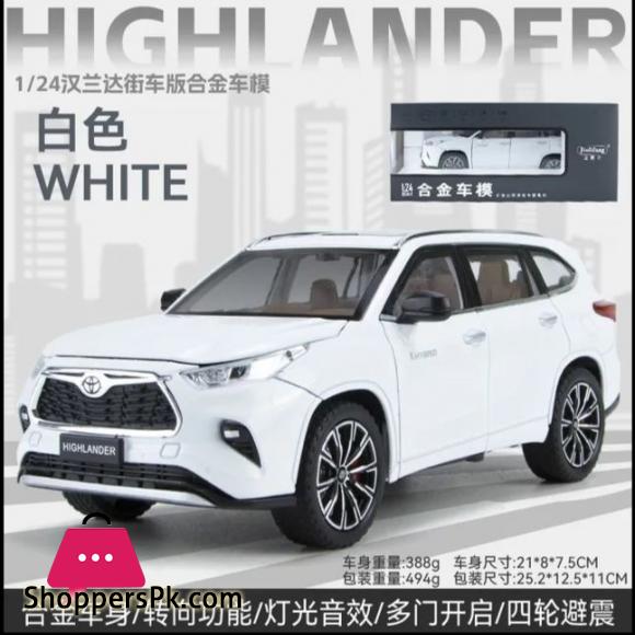 1:24 Highlander SUV Alloy Die Cast Toy Car Model Sound and Light Pull Back