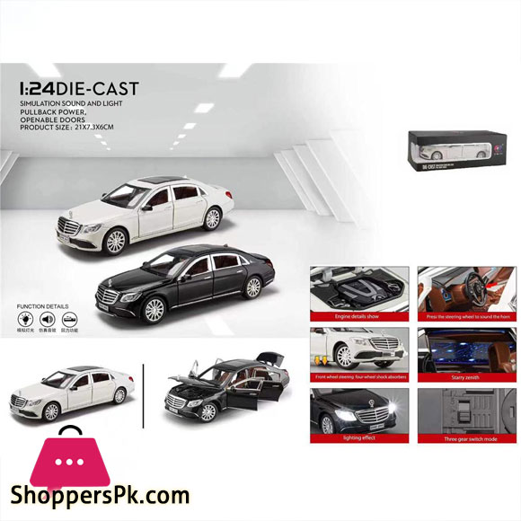 1:24 Alloy Diecasts Classic Car Model Toy Starlight Headliner Sound Light Vehicle Model Car For Children Gift Collection