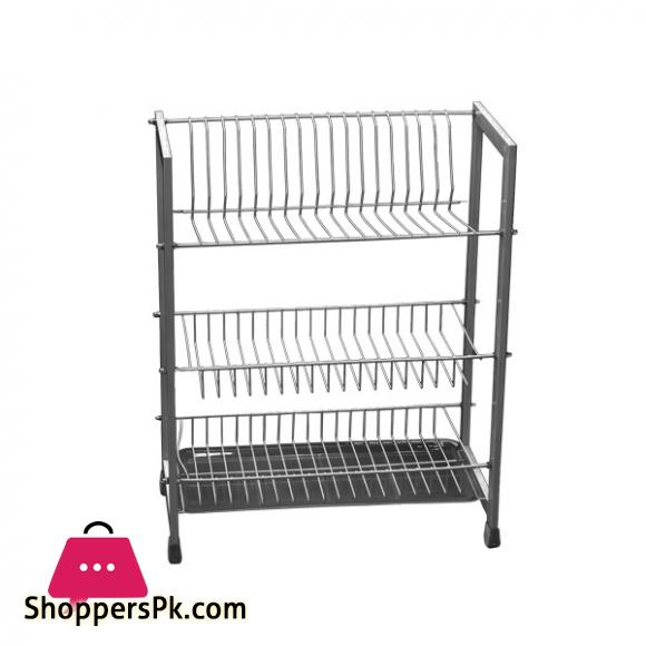 3 Stainless Steel 3 Layer Dish Drainer Plate Rack ESS9907