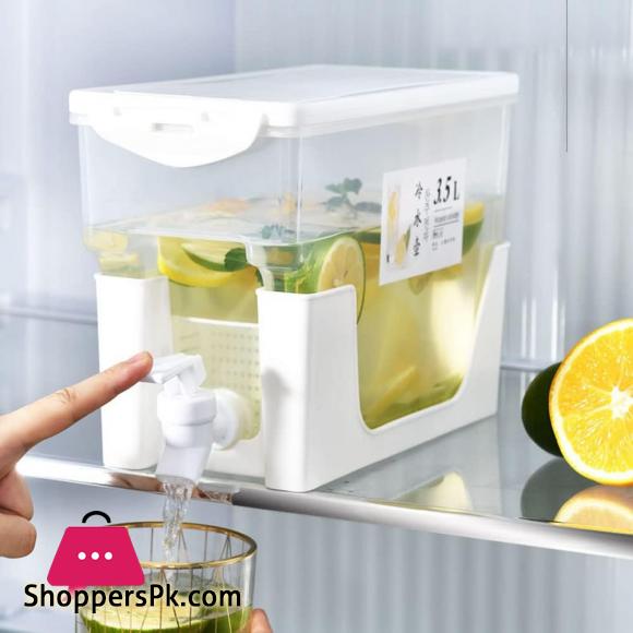 1.5 Liter Drinks Dispenser with Dual-Use Stand Juice Dispenser Fridge Water Dispenser Juice Container Plastic Milk Bottle Dispenser for Making Teas and Juices