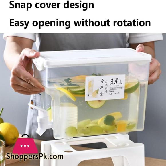 1.5 Liter Drinks Dispenser with Dual-Use Stand Juice Dispenser Fridge Water Dispenser Juice Container Plastic Milk Bottle Dispenser for Making Teas and Juices